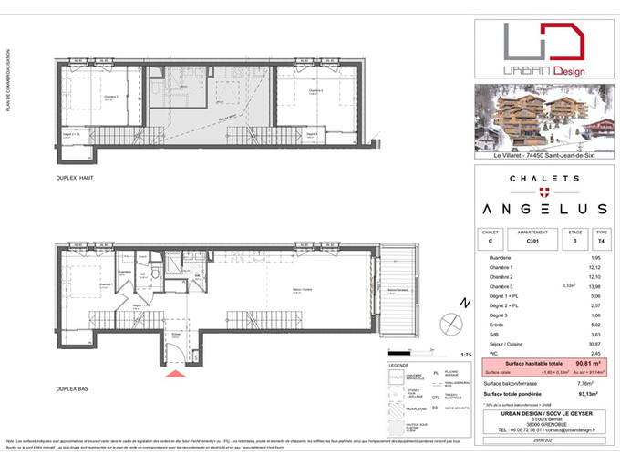 Nos appartements à la vente 4 pièces Immobilier à Saint-Jean-de-Sixt 91m2